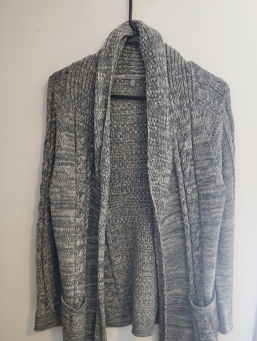 Charlotte Russe Gray Marled Knit Cardigan